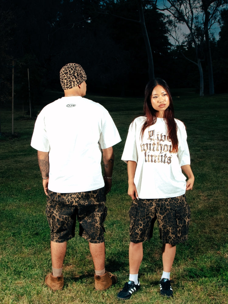 Oversized Cotton Camo Graphic T-Shirt