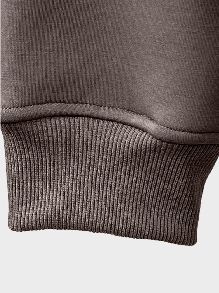 Full-Zip Fleece Hoodie Loose Fit