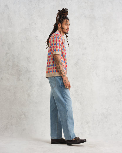 Revelse™ Multicolor Splash Crochet Shirt