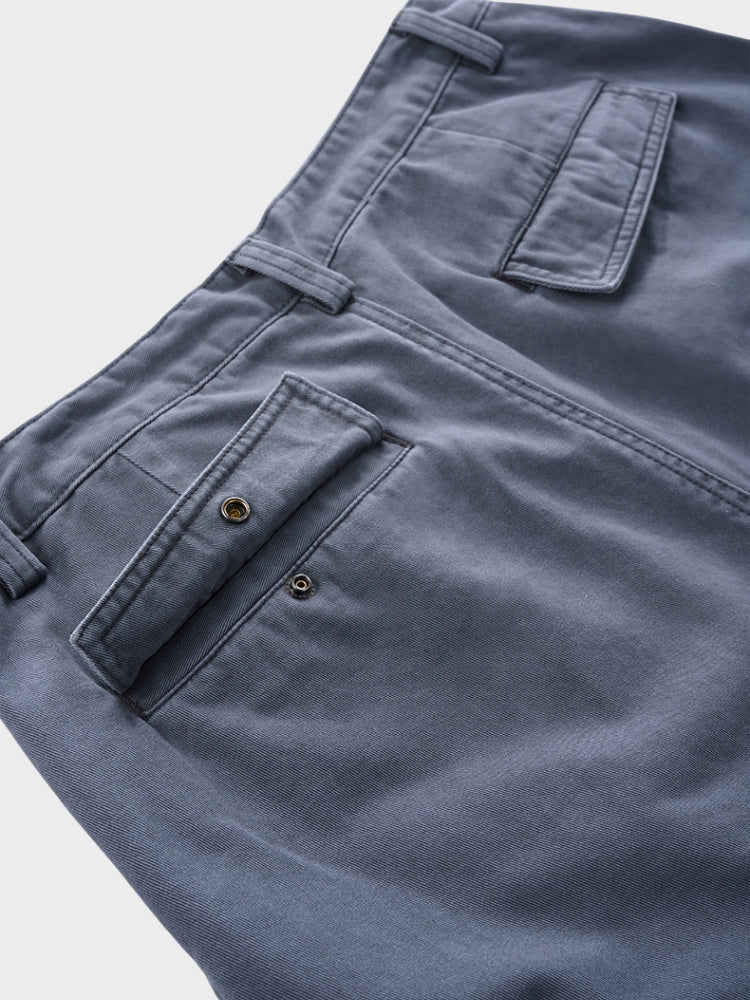 Oversized Wrinkled Cargo Denim Pants Elastic Waist