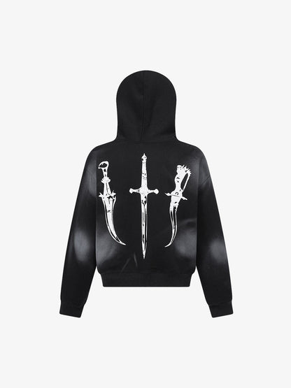 Graphic Print Hooded Jacket for Men
