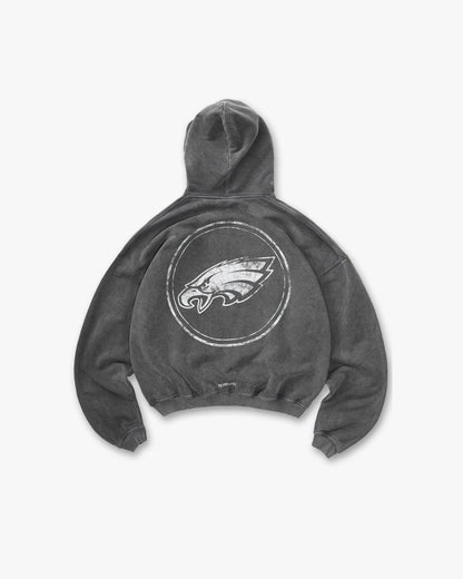 Revelse™ Vintage Grey Philadelphia Eagles Graphic Hoodie