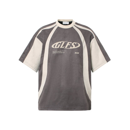 Revelse™ Color Blocking Retro Style Graphic T-Shirt