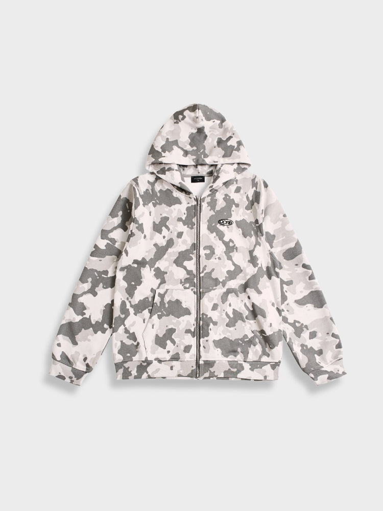 Oversized French Terry Camo Tracksuit Set