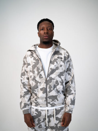 Oversized French Terry Camo Tracksuit Set