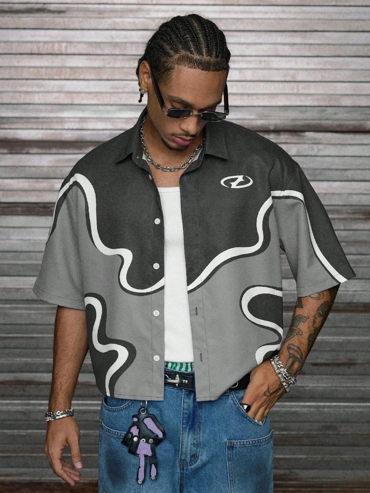 Men's Breathable 3D Printed Short-Sleeve Shirt Summer
