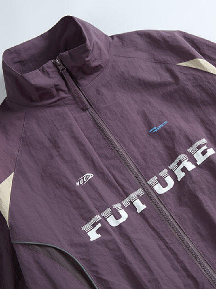Polyester Stand Collar Track Jacket Lightweight