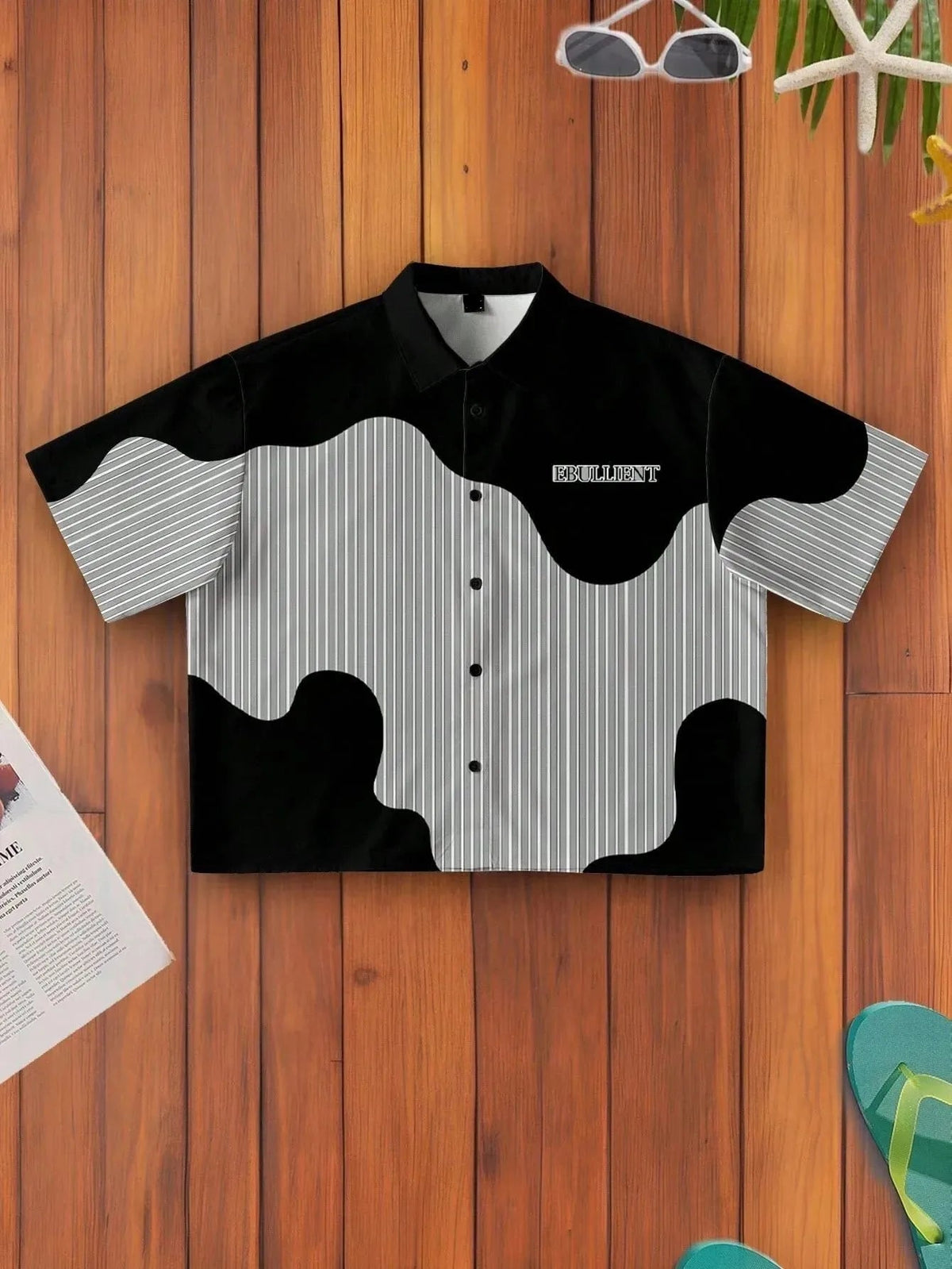 Men's Breathable 3D Printed Short-Sleeve Shirt Summer