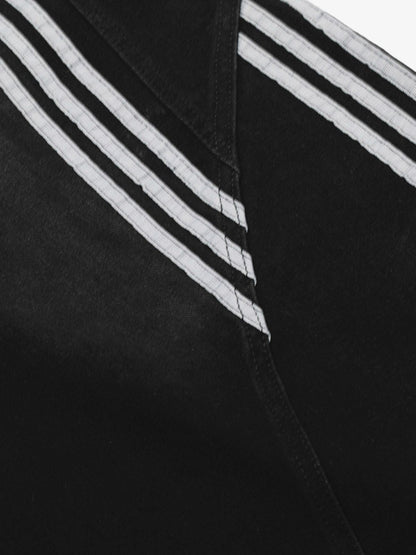 Contrast Stitching Barrel Leg Denim Jeans