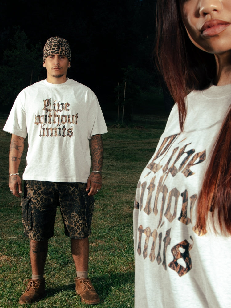 Oversized Cotton Camo Graphic T-Shirt