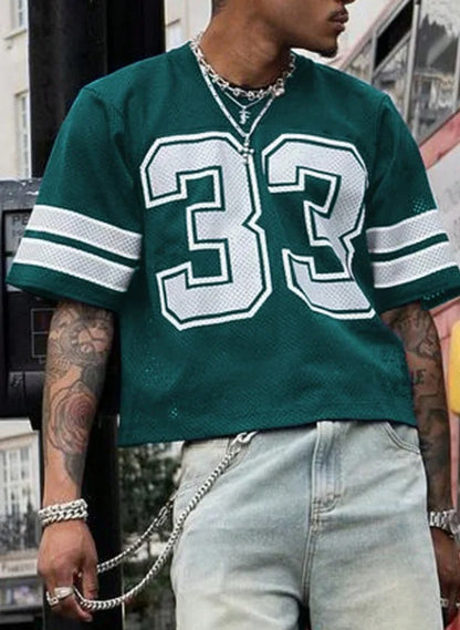 Print Mesh Jersey Shirt
