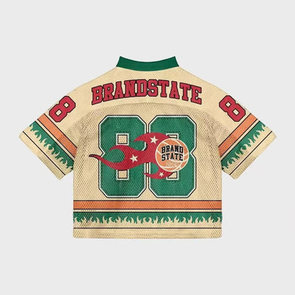 Unisex Mesh Football Jersey with Graphic Print