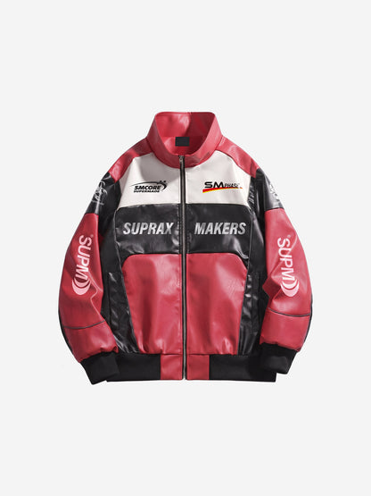 Asymmetric Colour Block Streetwear Jacket