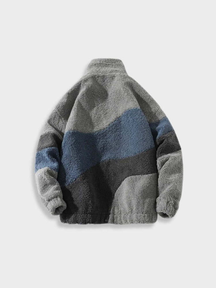 Unisex Polyester Fleece Zip-Front Jacket