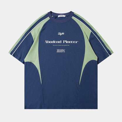 Color Block Sport Style T-Shirt