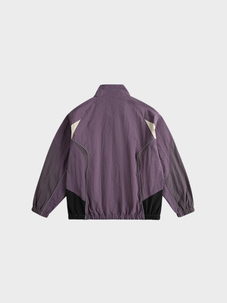 Polyester Stand Collar Track Jacket Lightweight