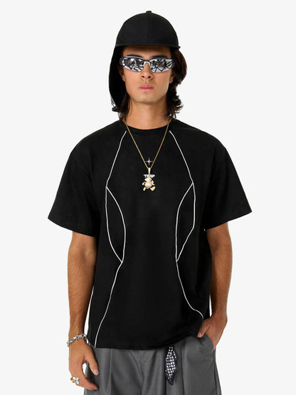 Revelse™  Oversized Deconstructed Split Short-Sleeve T-Shirt