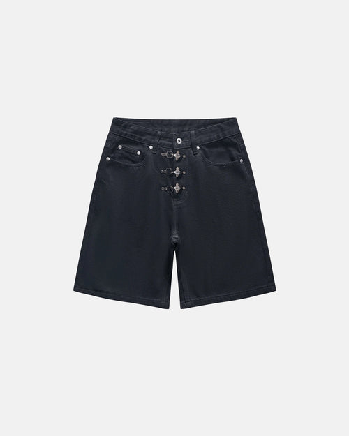 Men's Denim Metal Buckle Baggy Jorts