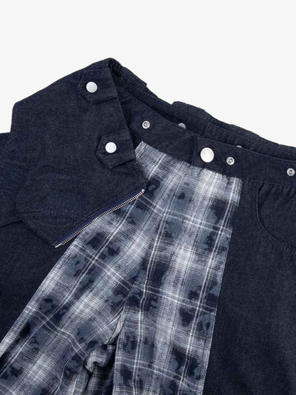 Deconstructed Patchwork Cyber-Grunge Denim Jeans