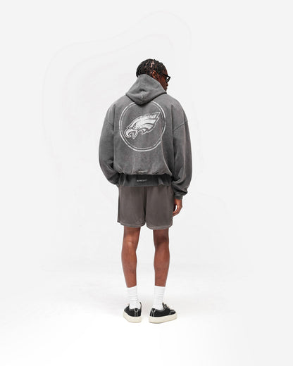 Revelse™ Vintage Grey Philadelphia Eagles Graphic Hoodie
