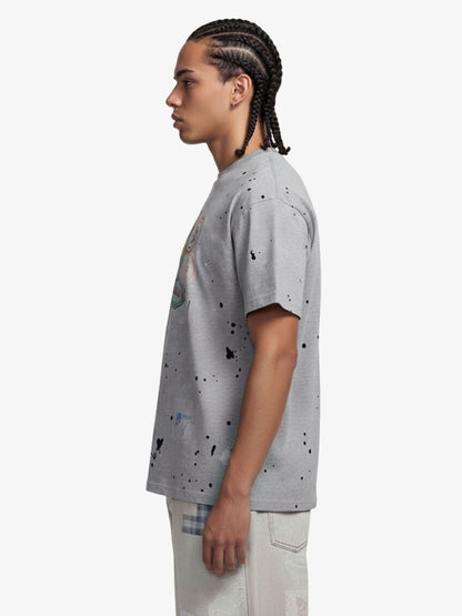 Retro Ink Splash Graphic T-Shirt