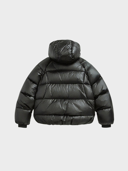Down Puffer Jacket Insulated With White Duck Down