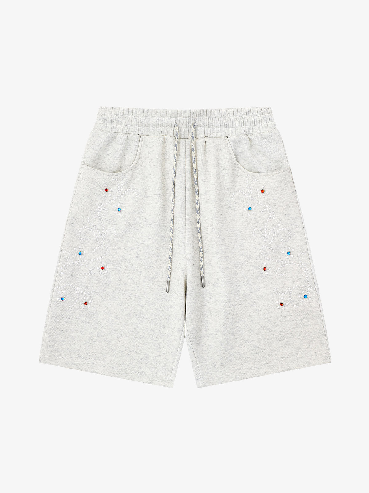 Revelse™  Rhinestone Graphic Jersey Knit Shorts