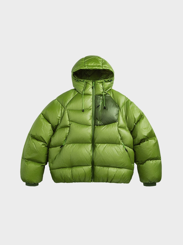 Down Puffer Jacket Insulated With White Duck Down