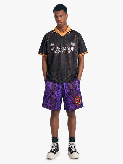 Snakeskin Print Athletic Running Shorts