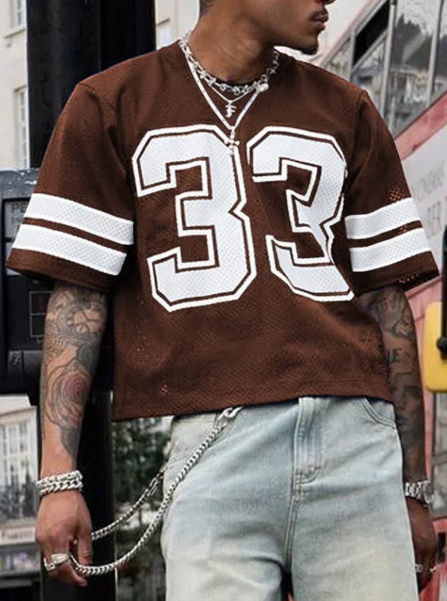 Print Mesh Jersey Shirt