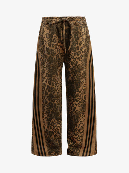 Cheetah Print Suede French Terry Tracksuit