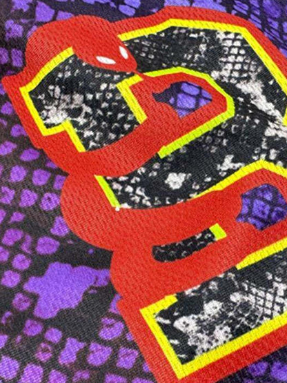 Snakeskin Print Athletic Running Shorts