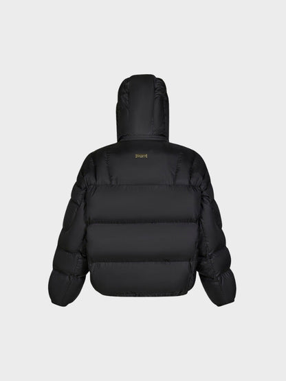 Puffer Jacket Quilted Stand Collar With Removable Hood