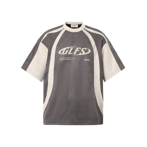 Revelse™ Color Blocking Retro Style Graphic T-Shirt