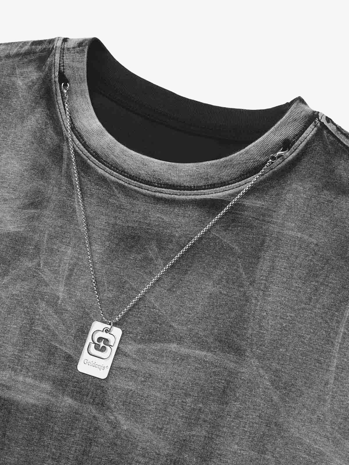 Metal Tag Street Rap Graphic T-Shirt