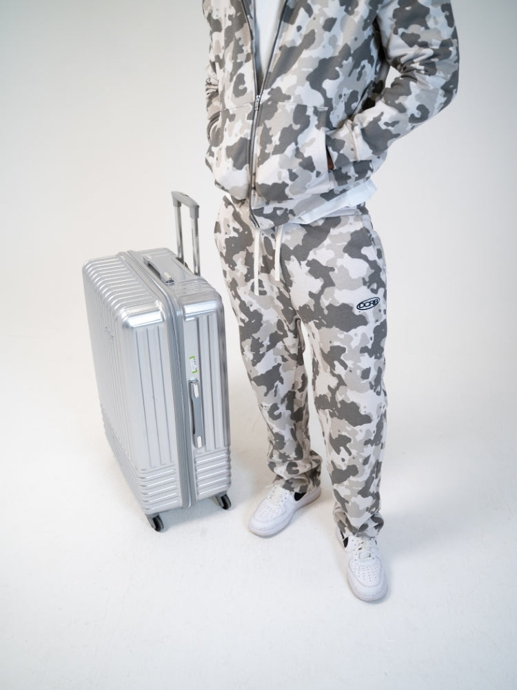 Oversized French Terry Camo Tracksuit Set