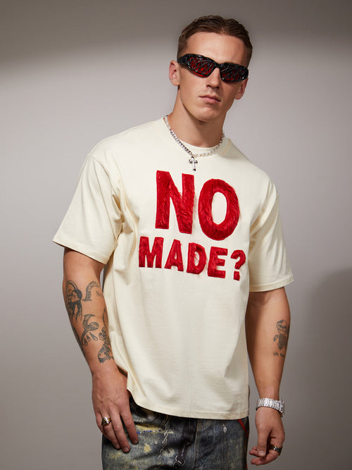 Retro Embroidered Patch Heavy Cotton T-Shirt