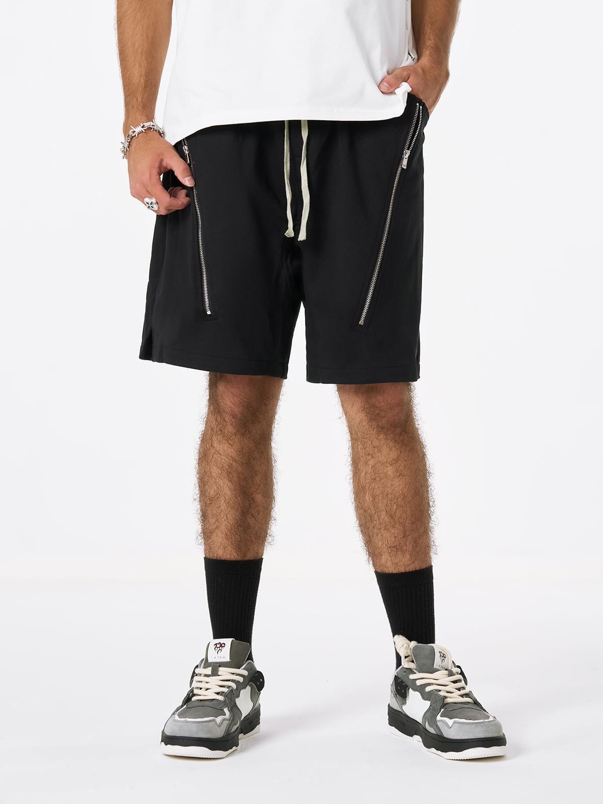 Revelse™  Polyester Zipper Slit Urban Jort