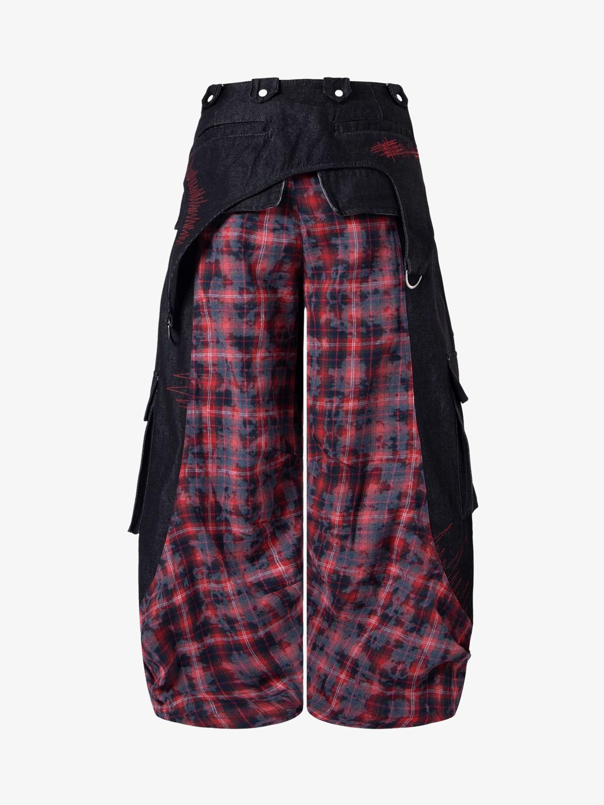 Deconstructed Patchwork Cyber-Grunge Denim Jeans