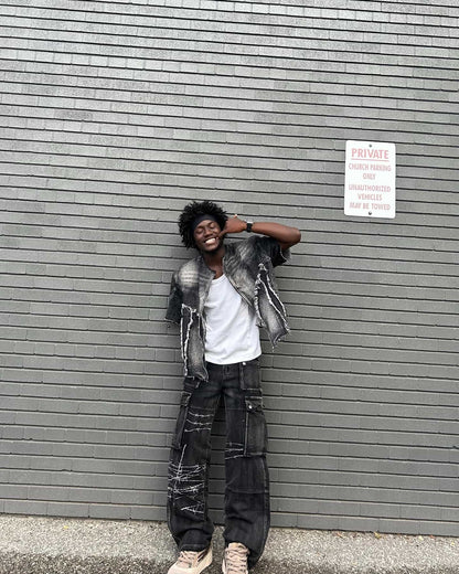 Embroidered Hip-Hop Street Style Jeans