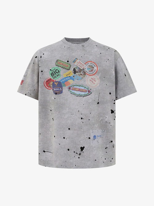 Revelse™ Retro Ink Splash Graphic T-Shirt