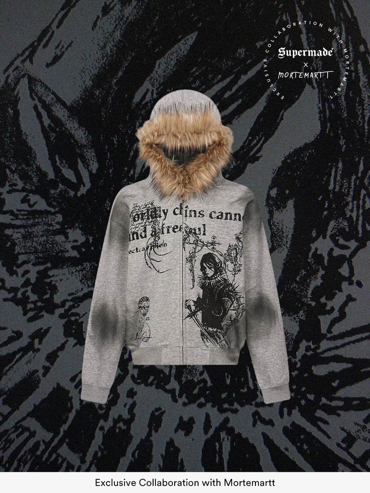 Graphic Print Hooded Jacket for Men