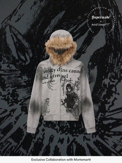 Graphic Print Hooded Jacket for Men