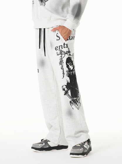 Graphic Print Hooded Jacket for Men