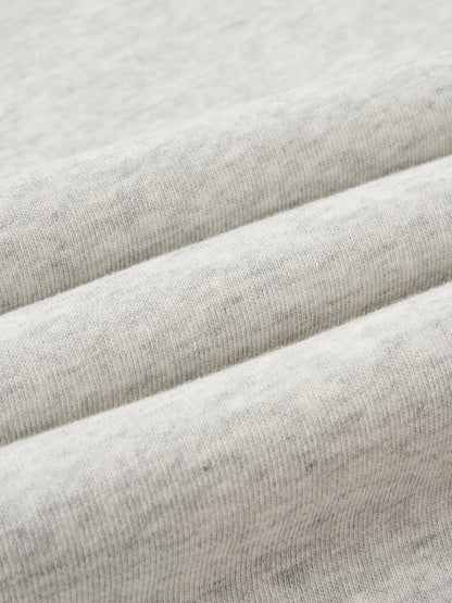 Oversized Cotton Blend Tracksuit Set Light Grey