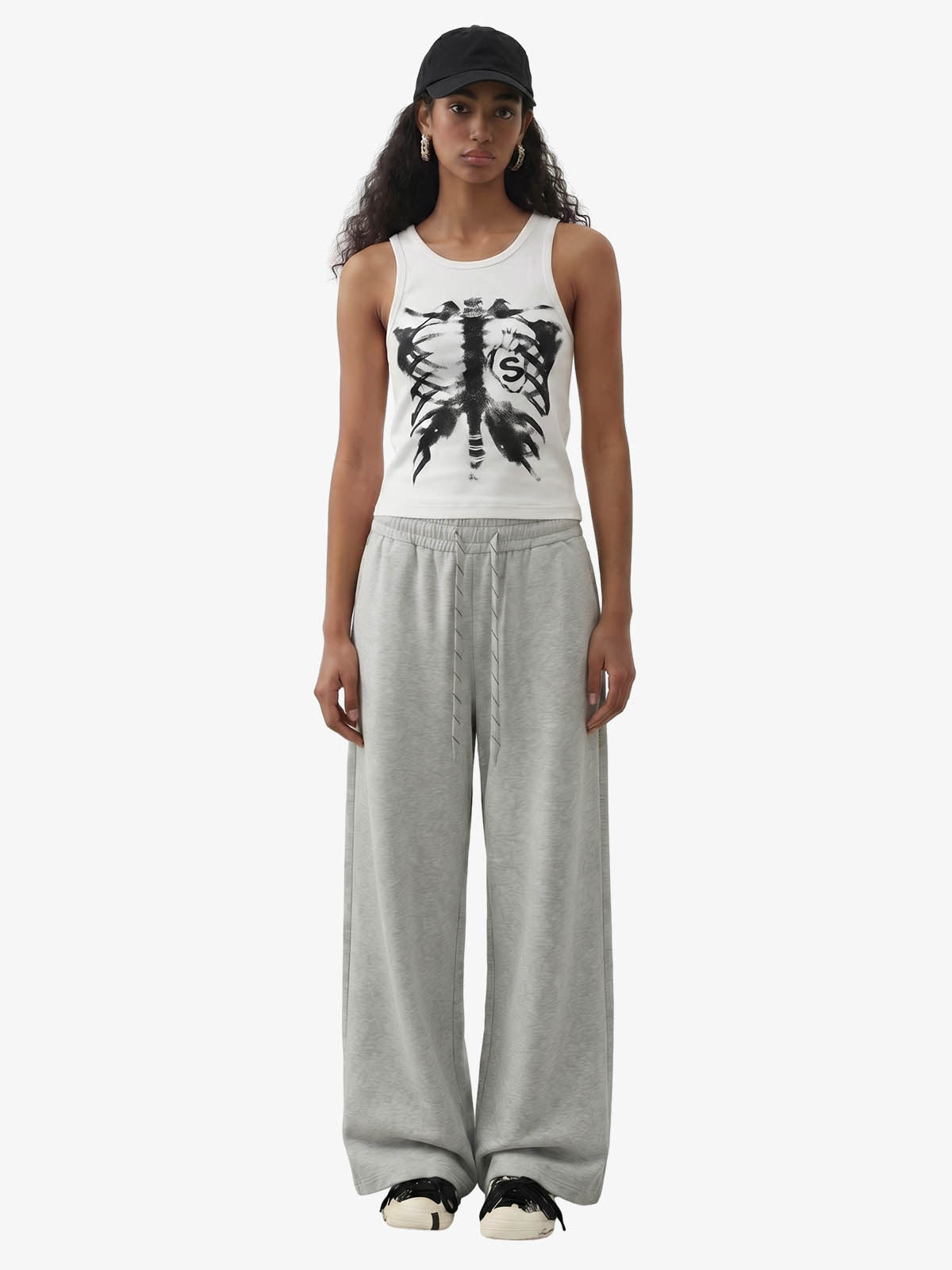 Revelse™  Wide-Leg Cotton Drawstring Sweatpants