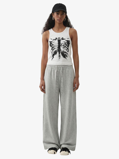Revelse™  Wide-Leg Cotton Drawstring Sweatpants
