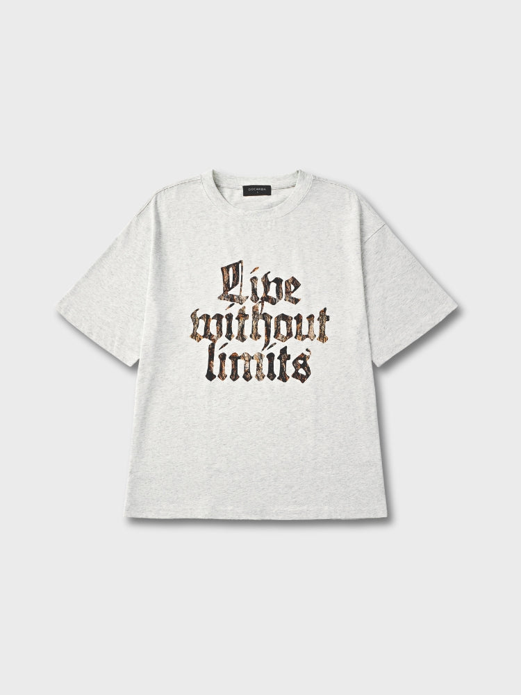 Oversized Cotton Camo Graphic T-Shirt