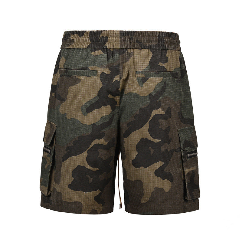 Men's Camo Cargo Shorts Streetwear Utility Style