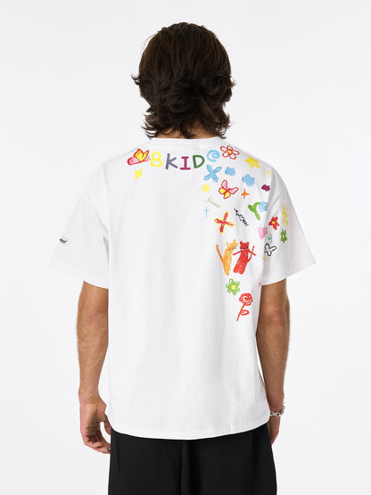 Revelse™  Hand-Painted Graffiti Print Short Sleeve T-Shirt